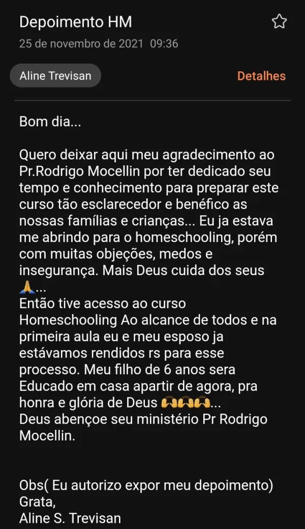 Depoimento Aline Trevisan
